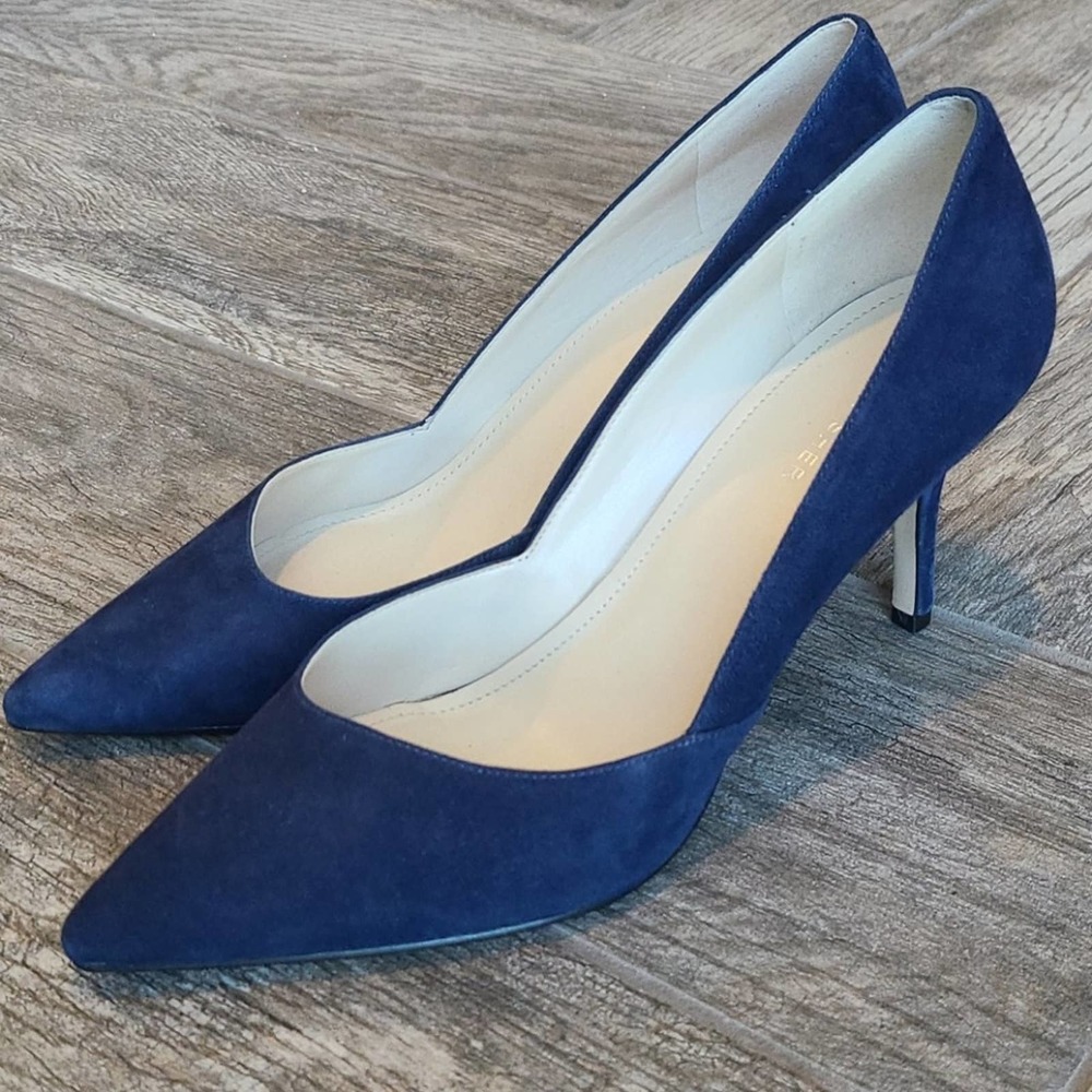 Marc Fisher Blue Suede Heels